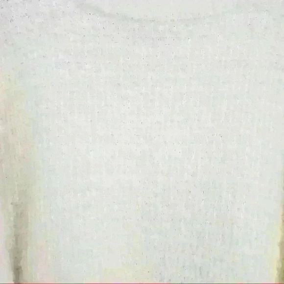 FRNCH Paris White Cropped Crew Neck Sweater - Picture 7 of 9